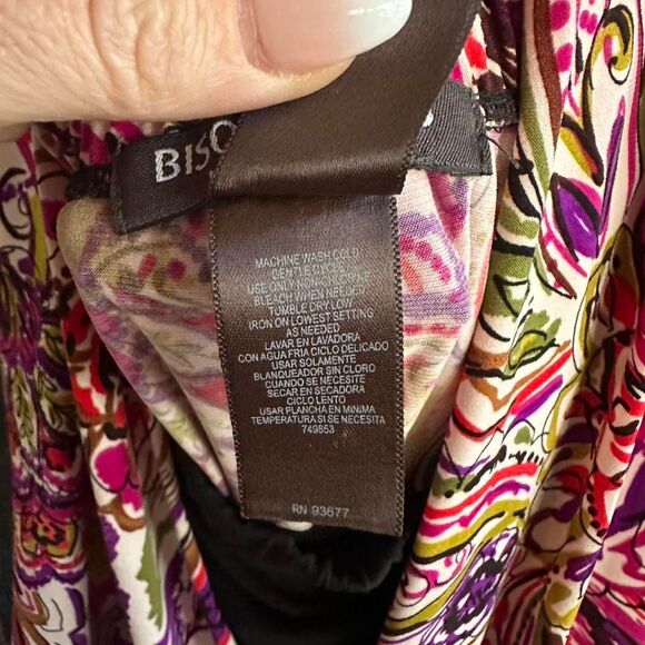 Bisou Bisou Michele Going Out Y2K Halter Top Tube Top Paisley Womens XS - Picture 5 of 5